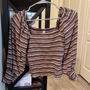 Anthropologie Multicolor Striped Blouse